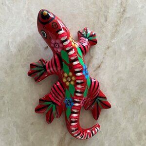 Hand-painted Ceramic Lizard (Mexico).